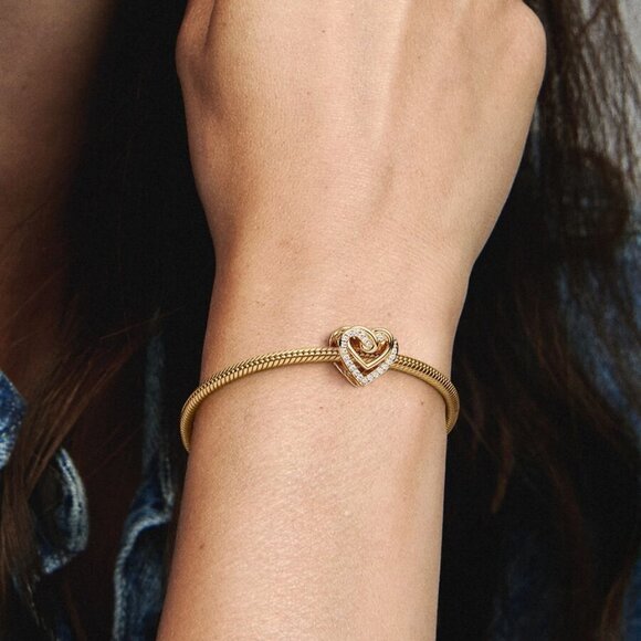 Pandora Sparkling Entwined Hearts Charm|Pendant - Picture 2 of 2